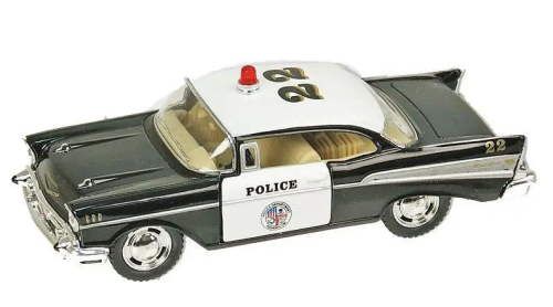 Машинка Kinsmart Chevrolet Bel Air Police 1957 год  KT5323W фото 3
