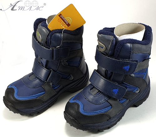 Черевики високі шкіряні D.D.Step спортивні непромокальні, сині р.24 JB11013, до - 21 градуса