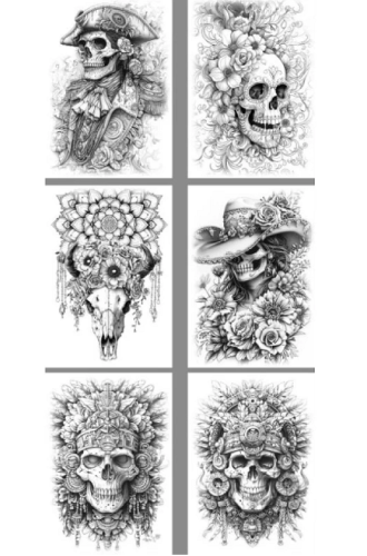 Раскраска Интегральная ASH Skull А4 8 листов  24172 фото 2
