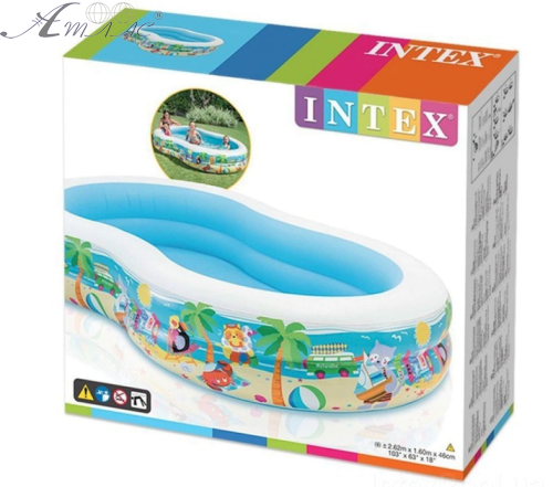 Басейн Intex овальний 2 кільця 262х160х46 см  56490 фото 2
