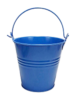 Ведерко Декоративное металл  9,5 х 9,5см Диз № 3 три полосы Синее  17831