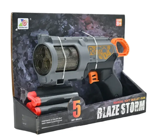 Игрушка Пистолет и поролоновые пули с присосками  7164 фото 2