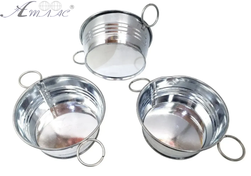 Іграшка Декоративний Цинковий Тазик з ручками 11 см  МТ656