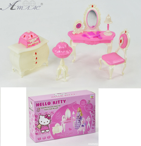 Іграшка Лялькові Меблі набір Hello Kitty Трюмо  901-320 / 321 фото 2