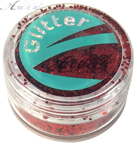 Блискітки (Гліттер) великі Атлас 3 гр - Червоний AS-2417