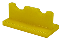 Підставка під два пензлика, Жовтий пластик AS-0028