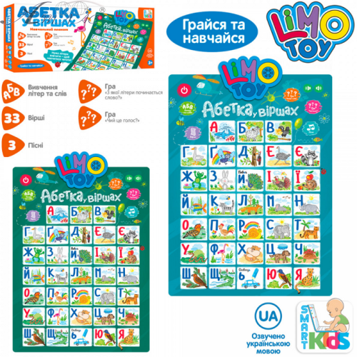 Іграшка Абетка у віршах плакат у коробці  0021А фото 2