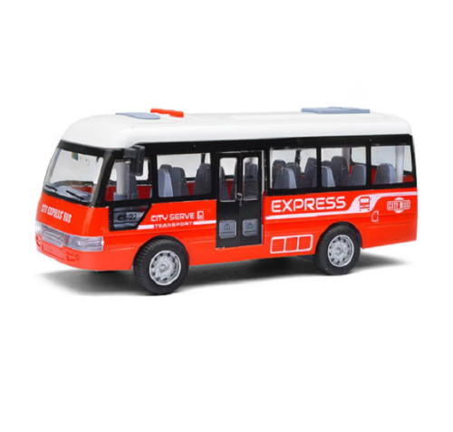 Игрушка Автобус со светом и звуком инерционный 19 см  YM9907F фото 4