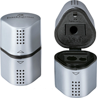 Точилка для олівців FC GRIP 2001 трикутна, срібна, 3 отвори 183800