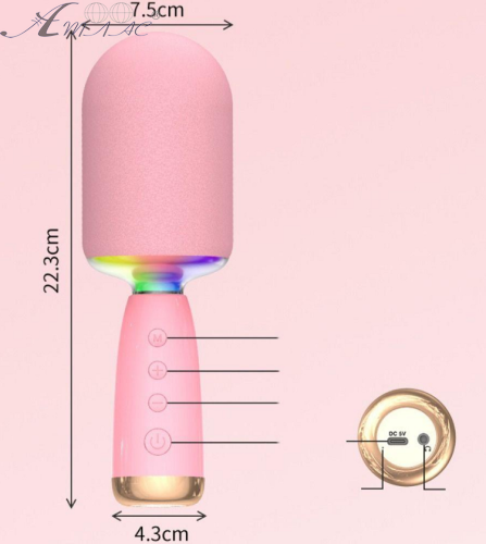 Іграшка Мікрофон караоке + колонка рожевий  11390