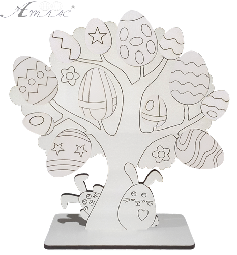 Сувенир "Пасхальное дерево с крашенками" 14.5 х 14.5 см AS-6259