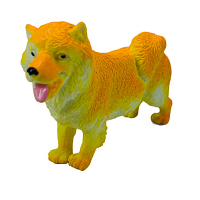 Іграшка Силіконова тягнучка собака Сиба-ину 8см  04325