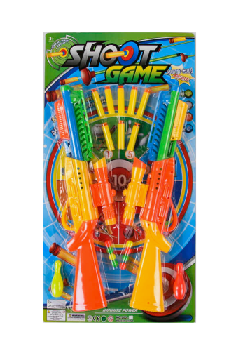 Игрушка Набор Оружия 2 ружья стреляют поролоновыми пулями с присоской  17491