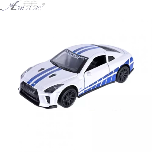 Машинка Автопром Nissan GT-R 10см Біла метал  02678