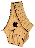 Шпаківня № 9/1 Будинок Чарівника, фарбована, морилка під лаком 24 х 18 х 35 см AS-4368