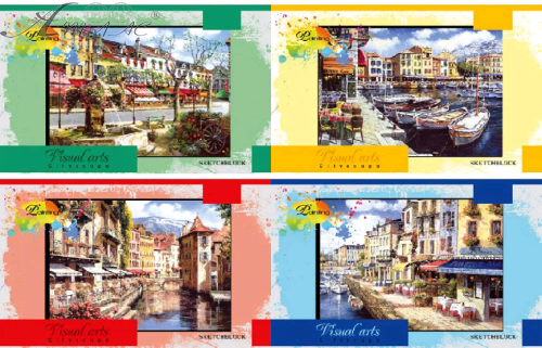 Альбом для рисования скоба А4  8 листов Офорт, Тетрада, Бриск  АА 4508   фото 2