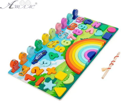 Іграшка Дерев'яна Веселка Навчально-ігрова дошка  MD 1647 фото 2