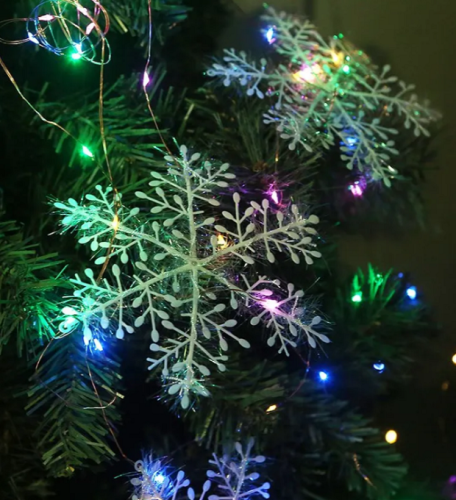 Набор декоративных снежинок 3 штуки 16 см  0645-16 фото 2