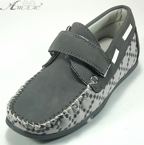 Мокасини ш/з MXM C-M45-72-J р. 29-31 сірі з липучкою