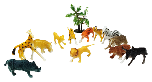 Игрушка Набор Животные Африки 12 шт в тубе  23-182 фото 2