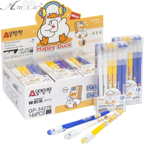 Ручка Пиши-Стирай Аodemei Happy Duck 0,38мм Синя  34276