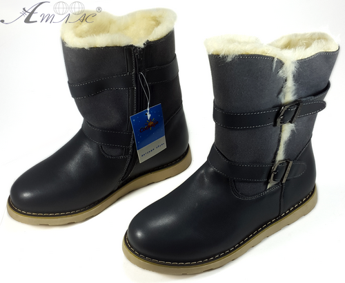 Чоботи на хутрі Сонце, сірі з ремінцями р.32-36 TJ101-2