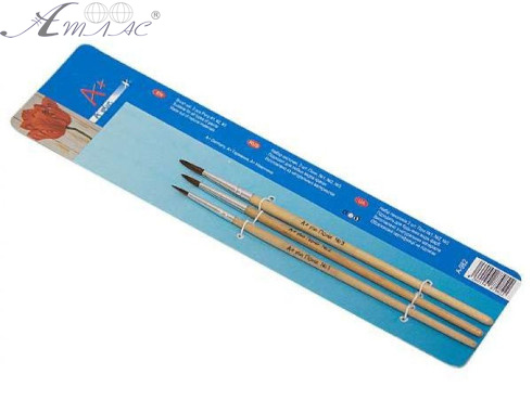 Набір пензлів Поні 3 шт A-Plus А-982 Набір пензлів Поні 3 шт A-Plus А-982