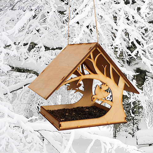 Годівничка № 3 із пташкою на дереві 28 х 22.5 х 23 см тм.Атлас AS-4275 фото 3 Годівничка № 3 із пташкою на дереві 28 х 22.5 х 23 см тм.Атлас AS-4275 фото 3