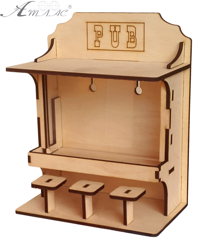 Годівничка № 8 Барна стійка 16.3 х 9 х 20 см AS-4300 фото 2 Годівничка № 8 Барна стійка 16.3 х 9 х 20 см AS-4300 фото 2