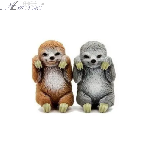 Игрушка Силиконовая тянучка Ленивец 8см коричневый  11097 фото 2