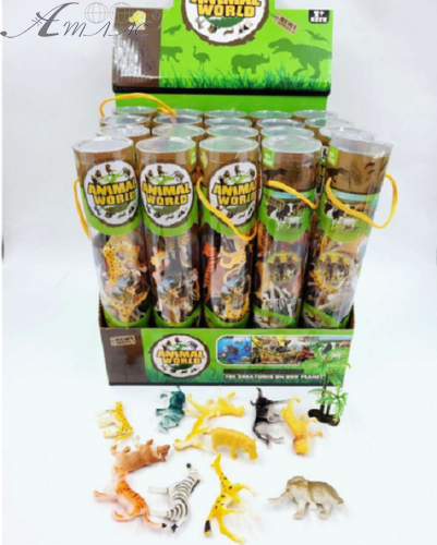 Игрушка Набор Животные Африки 12 шт в тубе 23-182 Игрушка Набор Животные Африки 12 шт в тубе 23-182