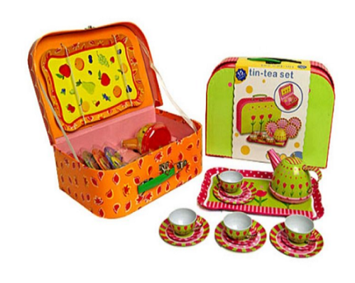 Игрушка Набор Чайный металл на 4 персоны в чемодане  066