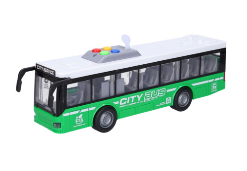 Игрушка Автобус CITY SERIES Зеленый двери свет звук 28 см RJ5503 фото 2 Игрушка Автобус CITY SERIES Зеленый двери свет звук 28 см RJ5503 фото 2