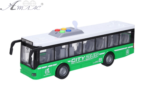 Іграшка Автобус CITY SERIES Зелений двері світло звук 28 см  RJ5503 фото 2