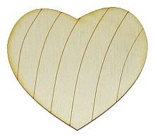 Фигурка фанерная - Сердце радуга 6,5 х 6 см AS-4723, В-0332