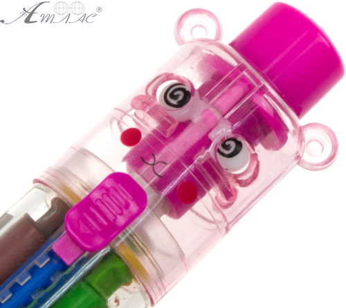 Мелки восковые Пегашка  6 в 1 цветов в механическом карандаше  04082 фото 2