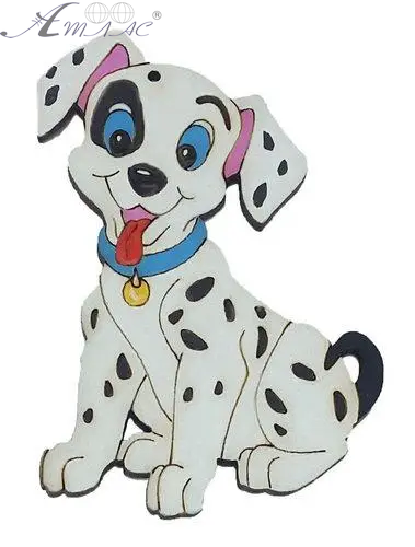 Фігурка фанерна - Песик №  6 далматин сидит 75 х 60 мм  AS-4782