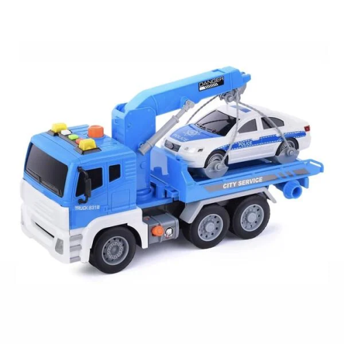Игрушка Машинка Эвакуатор + Полиция инерционная свет и звук 31 см  WY831B