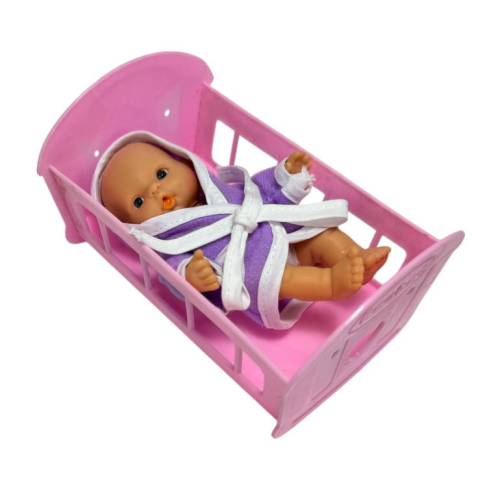 Игрушка Пупс резиновый 10см в кроватке 04787 Игрушка Пупс резиновый 10см в кроватке 04787