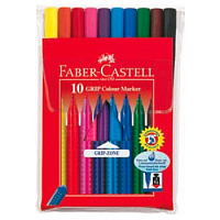 Фломастери Faber-Castell 10 кольорів GRIP тригранні 155310