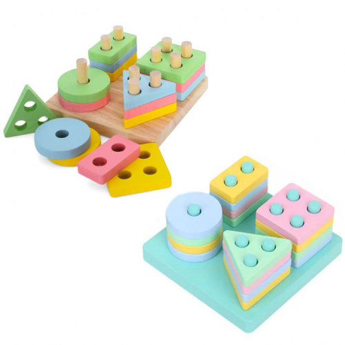 Игрушка Деревянная Сортер фигуры Геометрика  MD2907 фото 2