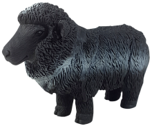 Игрушка силиконовая антистресс, овечка черная 11 см 03329