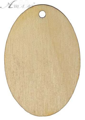 Фігурка фанерна - Кулон овал простий 37 х 49 мм AS-4670, В-0130