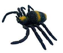 Іграшка Силіконова тягнучка Павук чорний 8см 08550