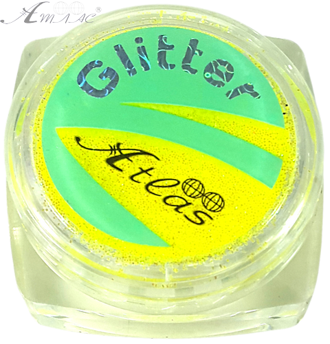 Блестки (Глиттер) мелкие Флуоресцентные Атлас 2 гр - Желтый AS-2393 Блестки (Глиттер) мелкие Флуоресцентные Атлас 2 гр - Желтый AS-2393