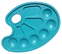 Палітра № 10 овальна, Синя 17,5 х 23 см AS-0050