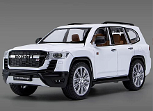 Машинка Автоексперт Toyota Land Cruiser 300 біла 20см двері світло звук  1540-04
