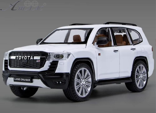 Машинка Автоексперт Toyota Land Cruiser 300 біла 20см двері світло звук  1540-04