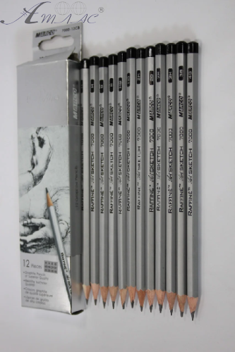 Карандаши графитовые набор Marсо 12 шт Н - 4В шестигранные Raffine FM7000DM 12CB 3Н-4В Карандаши графитовые набор Marсо 12 шт Н - 4В шестигранные Raffine FM7000DM 12CB 3Н-4В
