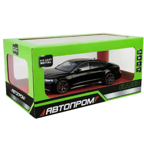 Машинка Автопром Audi RS7 Sportback черная металл свет звук 20см  AP7754 фото 3